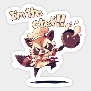Racoon I'm the chef Sticker